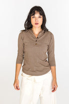 Surya Australia Organic Cotton 'Clementine' Top from Nepal - Coffee