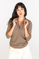 Surya Australia Organic Cotton 'Clementine' Top from Nepal - Coffee