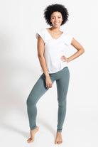 Surya Australia Organic Cotton Leggings made in Nepal - Ocean