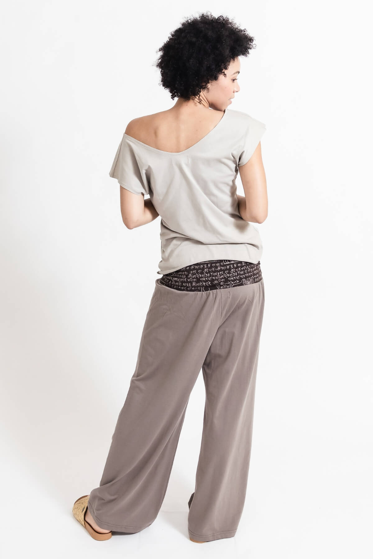 Surya Australia Organic Cotton 'Mantra' Pants made in Nepal - Taupe