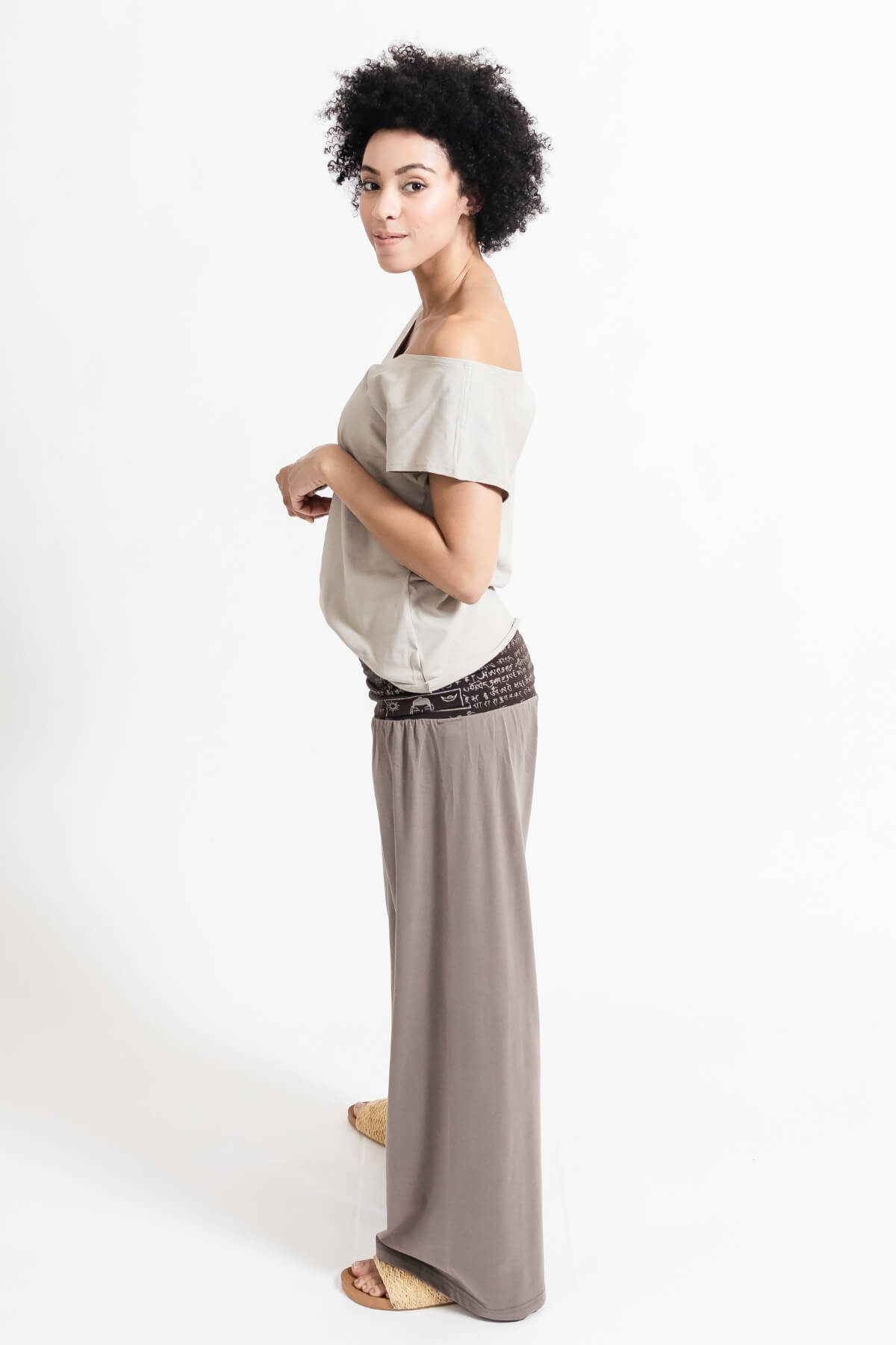 Surya Australia Organic Cotton 'Mantra' Pants made in Nepal - Taupe