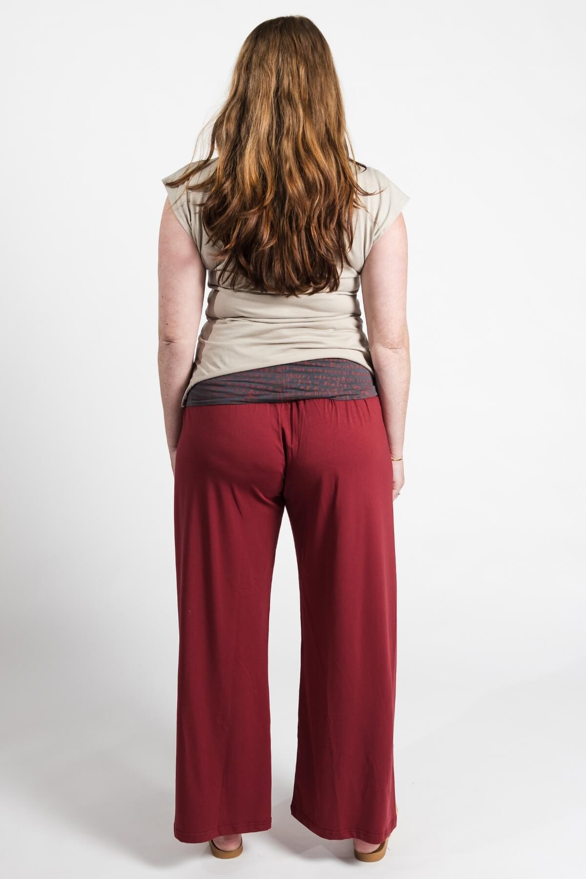 Surya Australia Organic Cotton 'Mantra' Pants made in Nepal - Berry