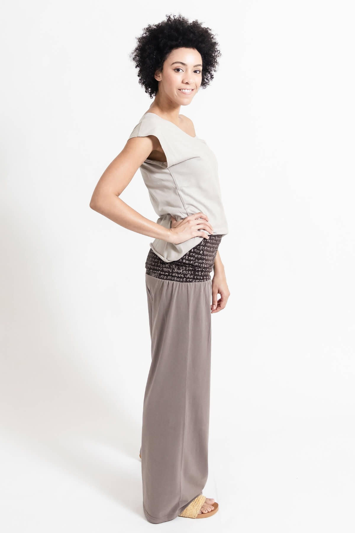 Surya Australia Organic Cotton 'Mantra' Pants made in Nepal - Taupe