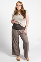 Surya Australia Organic Cotton 'Mantra' Pants made in Nepal - Taupe