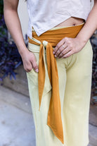 Surya Organic Cotton Obi Waist Sash Belt made in Nepal - Mustard