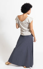 Surya Australia Organic Cotton Maxi 'Sonder' Skirt made in Nepal - Dusty Grey