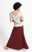 Surya Australia Organic Cotton Maxi 'Sonder' Skirt made in Nepal - Berry