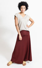 Surya Australia Organic Cotton Maxi 'Sonder' Skirt made in Nepal - Berry