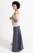 Surya Australia Organic Cotton Maxi 'Sonder' Skirt made in Nepal - Dusty Grey