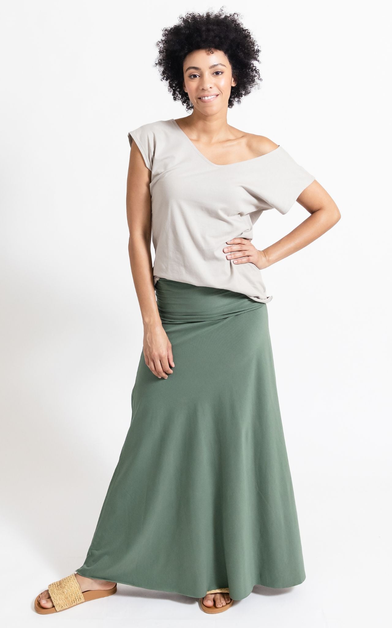 Surya Australia Organic Cotton 'Sonder' Skirt made in Nepal - Ocean