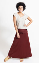 Surya Australia Organic Cotton Maxi 'Sonder' Skirt made in Nepal - Berry