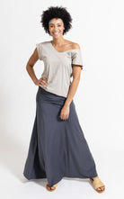 Surya Australia Organic Cotton Maxi 'Sonder' Skirt made in Nepal - Dusty Grey