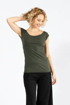 Surya Organic Cotton 'Priya' Top - Olive