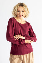 Surya The Label Ethical Organic Cotton 'Zoé' Top made in Nepal - Berry