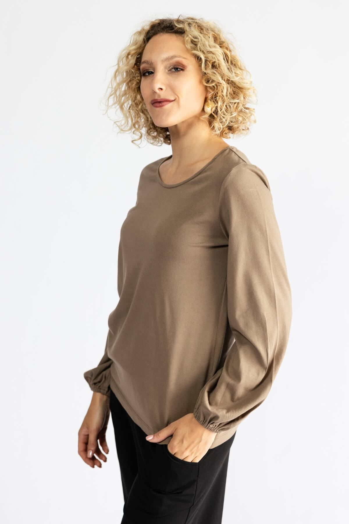 Surya The Label Ethical Organic Cotton 'Zoé' Top made in Nepal - Sage