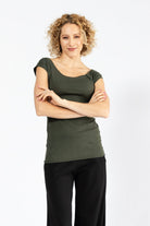 Surya Organic Cotton 'Priya' Top - Olive