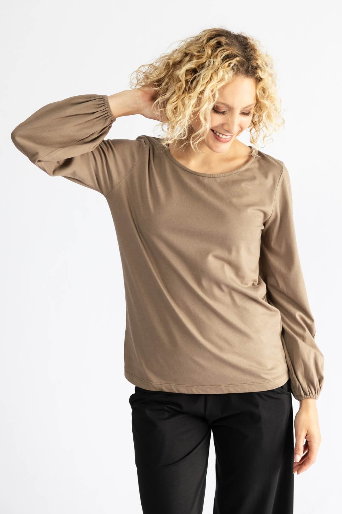 Surya The Label Ethical Organic Cotton 'Zoé' Top made in Nepal - Sage