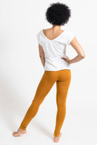 Surya Australia Organic Cotton Leggings made in Nepal - Turmeric