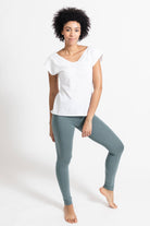 Surya Australia Organic Cotton Leggings made in Nepal - Ocean