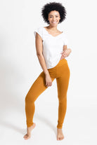 Surya Australia Organic Cotton Leggings made in Nepal - Turmeric