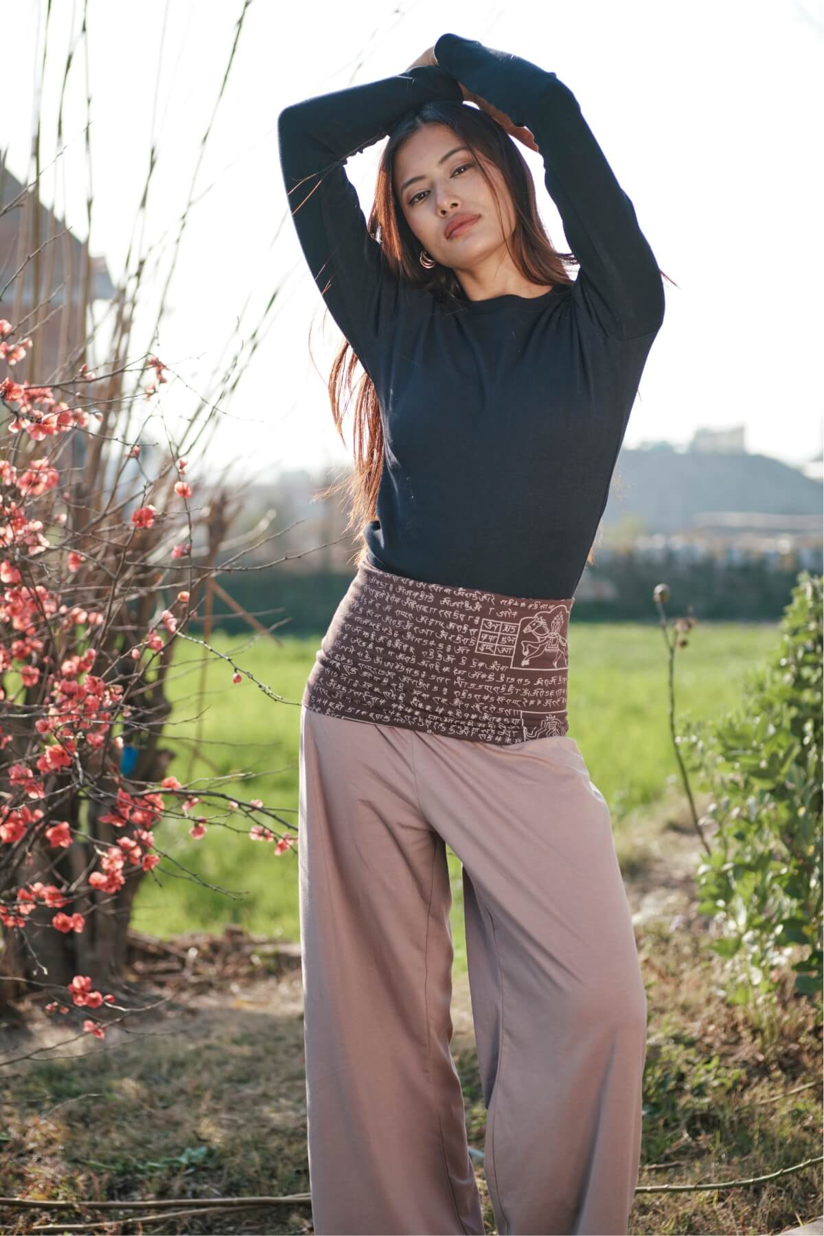 Surya Australia Organic Cotton 'Mantra' Pants made in Nepal - Taupe