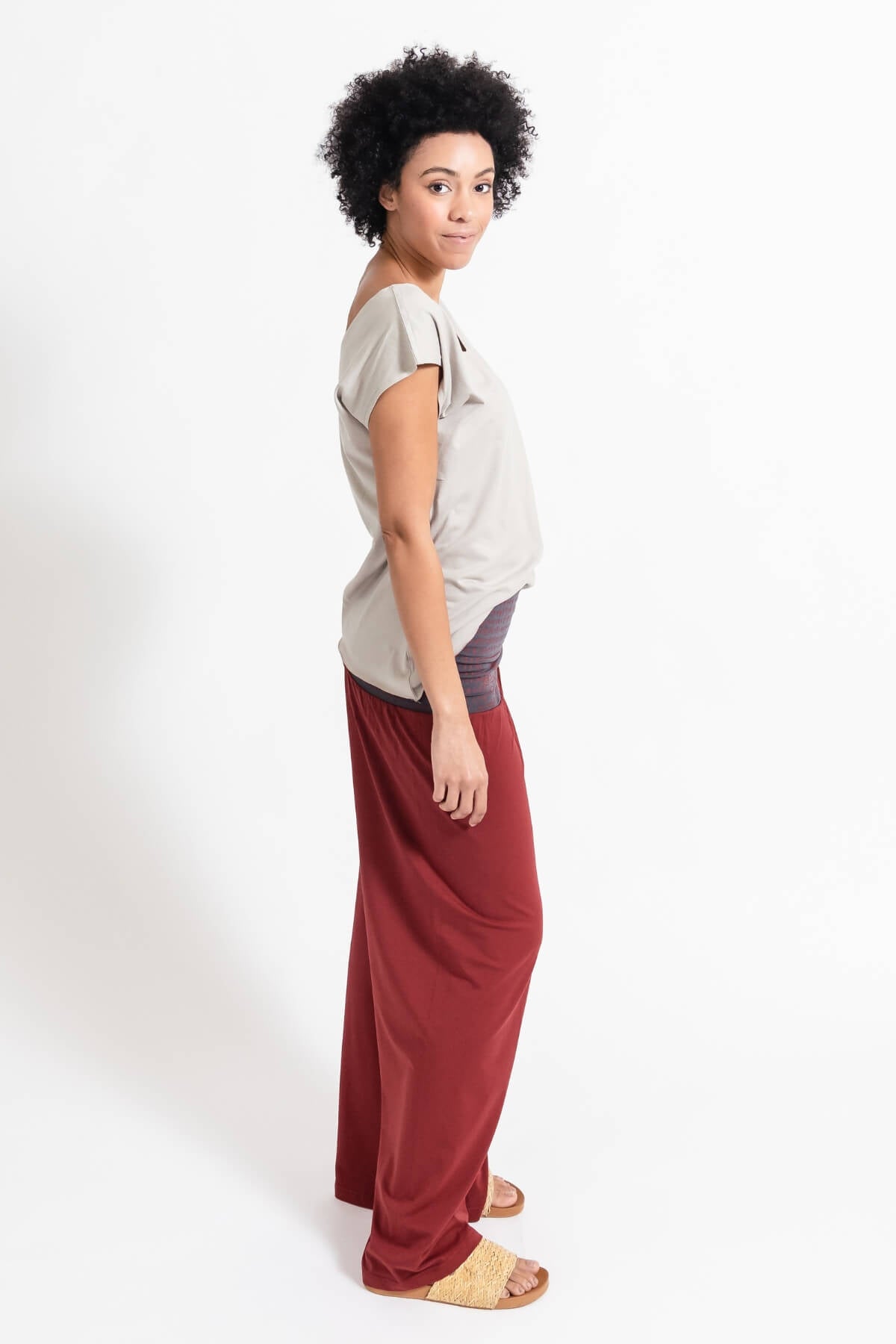 Surya Australia Organic Cotton 'Mantra' Pants made in Nepal - Berry