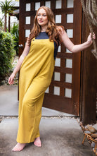 Surya Australia Ethical Cotton 'Juanita' Overalls Dungarees made in Nepal - Mustard