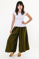 Surya Australia Ethical Cotton Palazzo Pants made in Nepal - Green