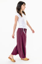 Surya Australia Ethical Cotton Palazzo Pants made in Nepal - Wine