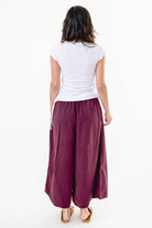 Surya Australia Ethical Cotton Palazzo Pants made in Nepal - Wine