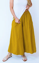 Surya Australia Ethical Cotton Palazzo Pants from Nepal - Mustard