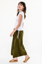 Surya Australia Ethical Cotton Palazzo Pants made in Nepal - Green