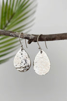 Surya Australia Ethical Handmade Silver Earrings made in Nepal - Raindrop