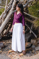 Surya Cotton Palazzo Pants - White