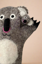 Surya Australia Ethical Wool Felt Hand Puppets made in Nepal - Koala and Baby