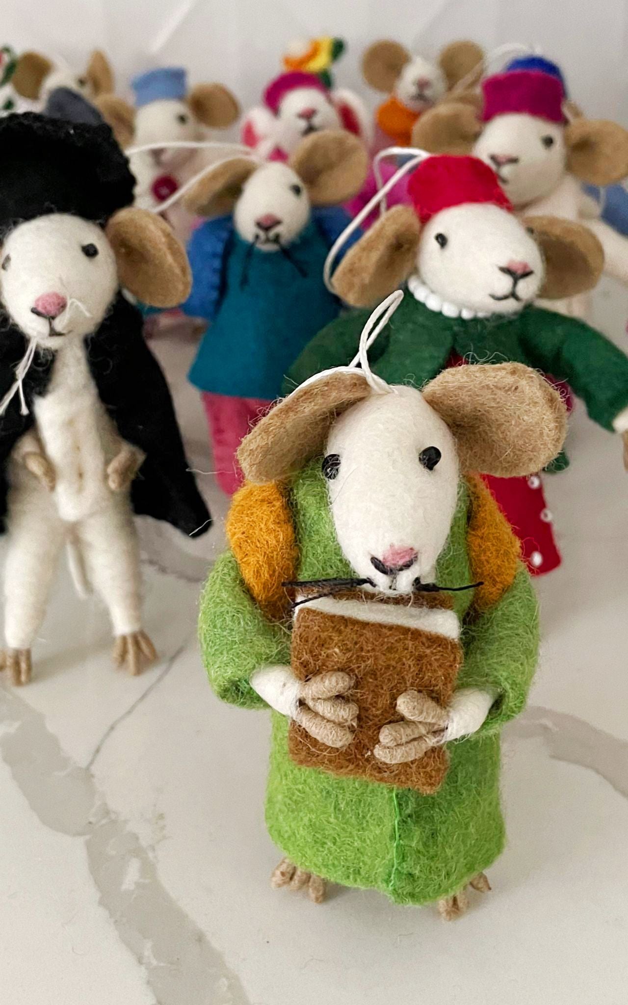 Surya Australia Ethical Wool Felt Mouse Toys made in Nepal