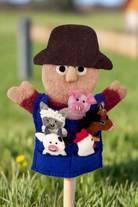 Surya Australia Ethical Wool Felt 'Farmer' hand Puppet made in Nepal