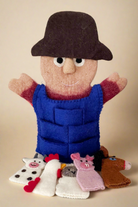 Surya Australia Ethical Wool Felt 'Farmer' hand Puppet made in Nepal