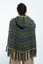 Surya Australia Ethical Wool Poncho made in Nepal - Green