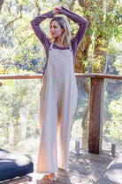 Surya Baggy Cotton Overalls Dungarees made in Nepal - Oatmeal