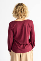 Surya The Label Ethical Organic Cotton 'Zoé' Top made in Nepal - Berry