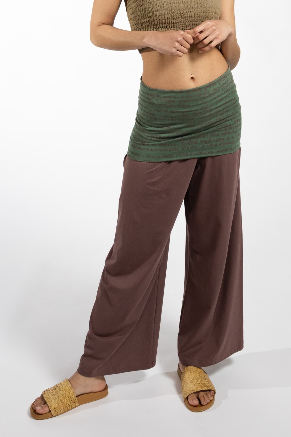 Surya Australia Organic Cotton 'Mantra' Pants made in Nepal - Dusty Mauve