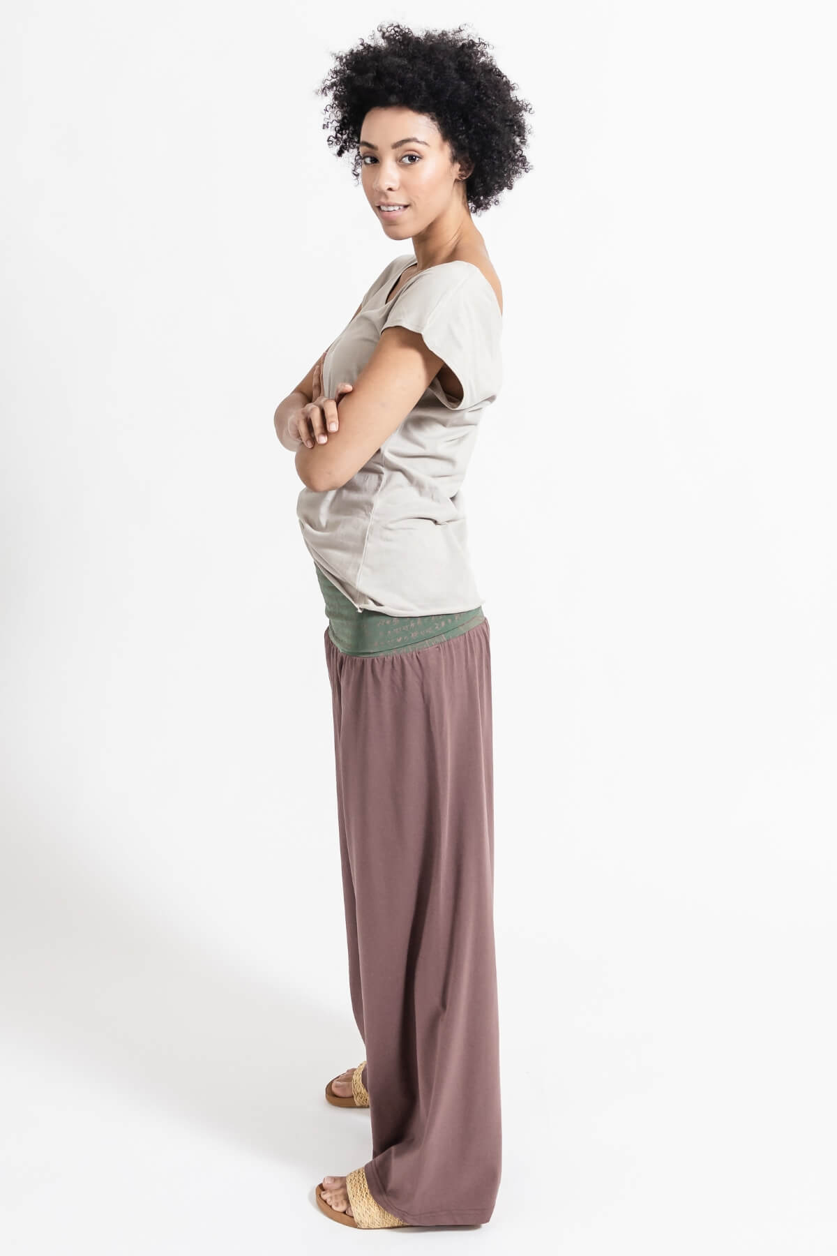 Surya Australia Organic Cotton 'Mantra' Pants made in Nepal - Dusty Mauve