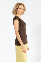 Surya Australia Organic Cotton 'Priya' Top made in Nepal - Chocolate