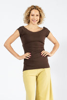 Surya Australia Organic Cotton 'Priya' Top made in Nepal - Chocolate