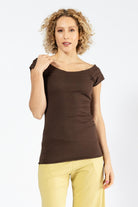 Surya Australia Organic Cotton 'Priya' Top made in Nepal - Chocolate