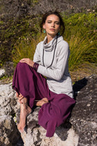 Surya Australia Ethical Cotton Palazzo Pants made in Nepal - Wine