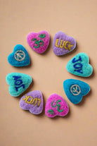 Surya Australia Pure Wool Felt Heart Affirmation 'Rocks' made in Nepal