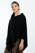 Surya Australia Ethical Cashmere Poncho made in Nepal - Black