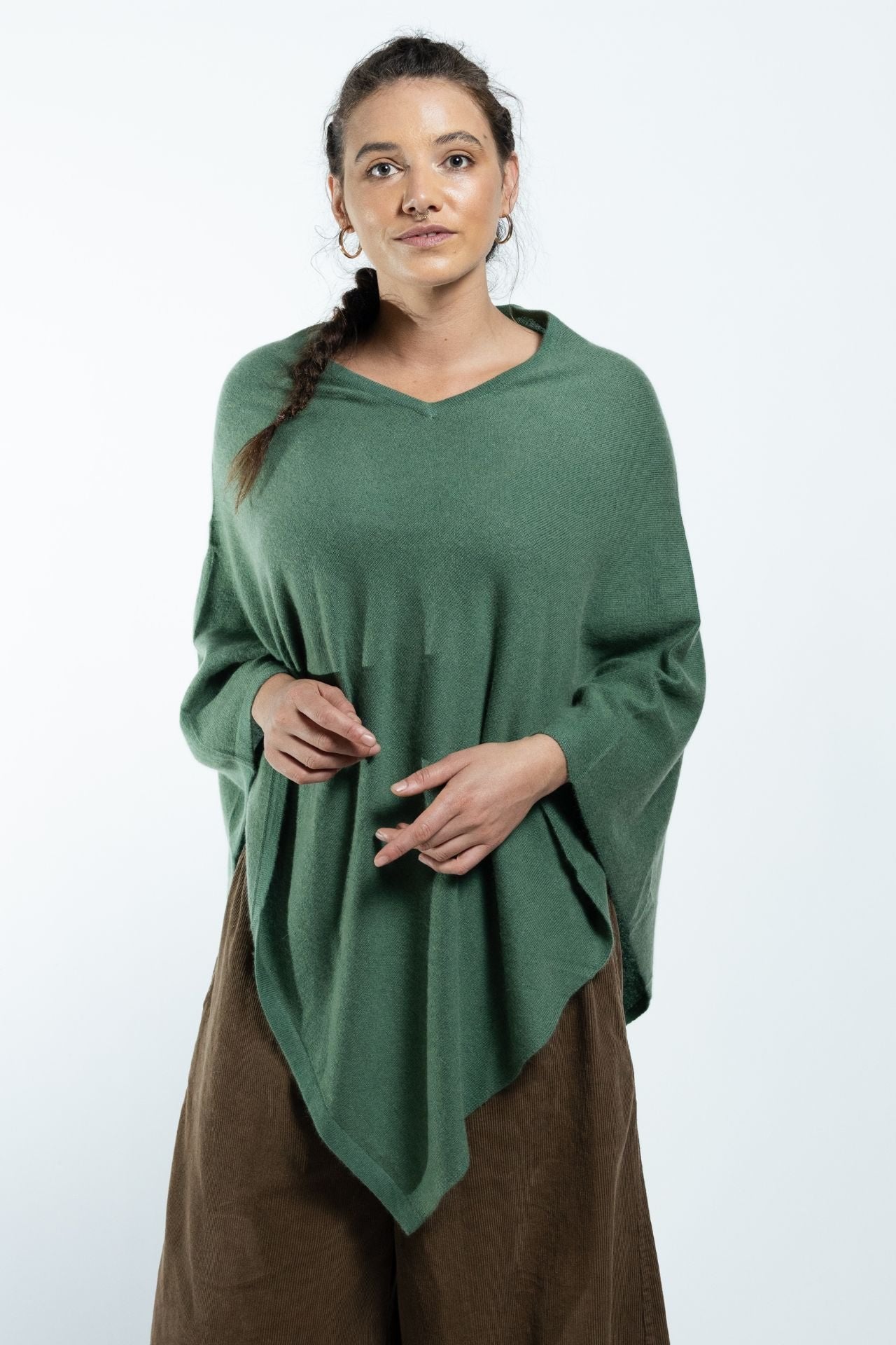 Cashmere Poncho Handmade in Nepal Surya